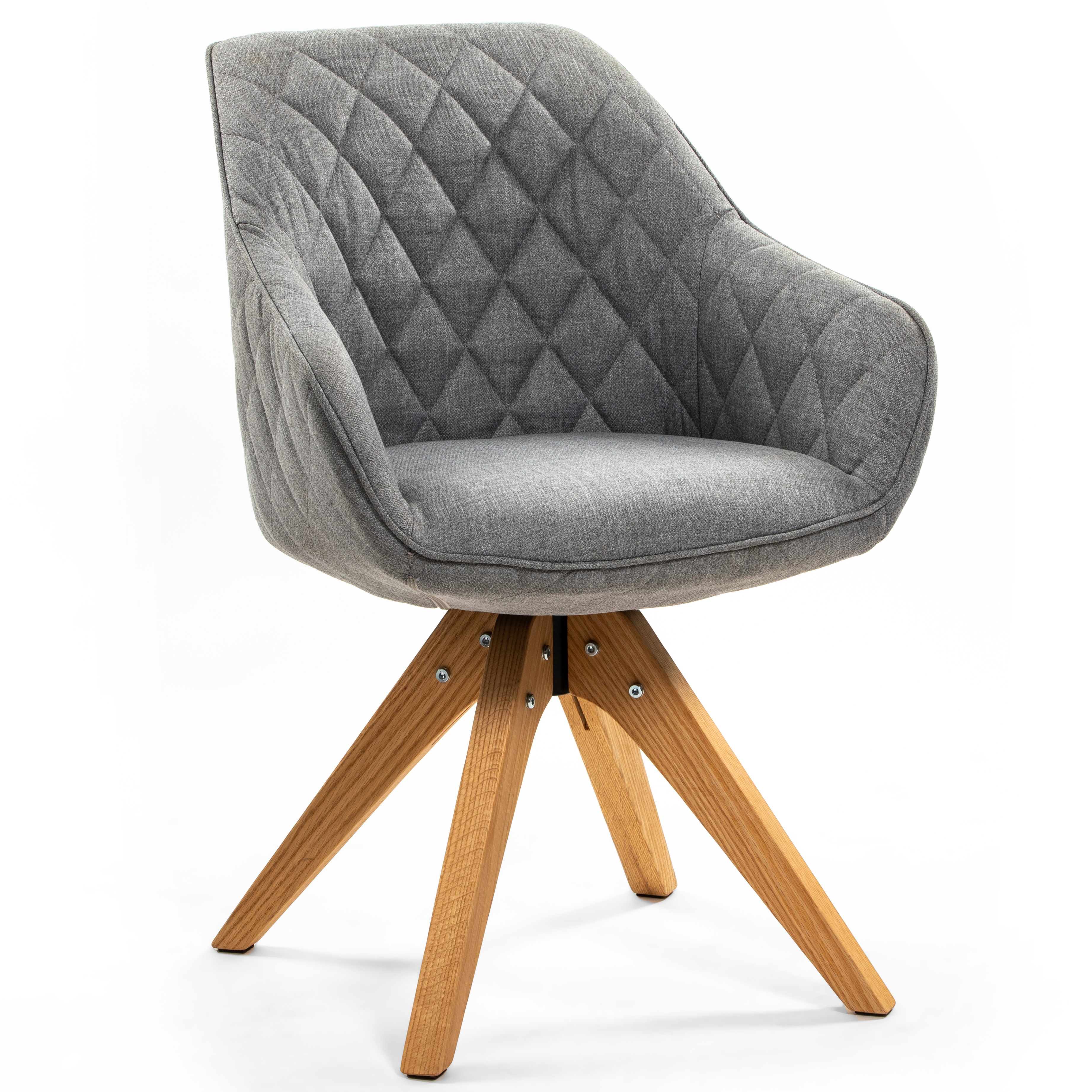 DL DIAMOND Grey Scandinavian Upholstered indoor chair